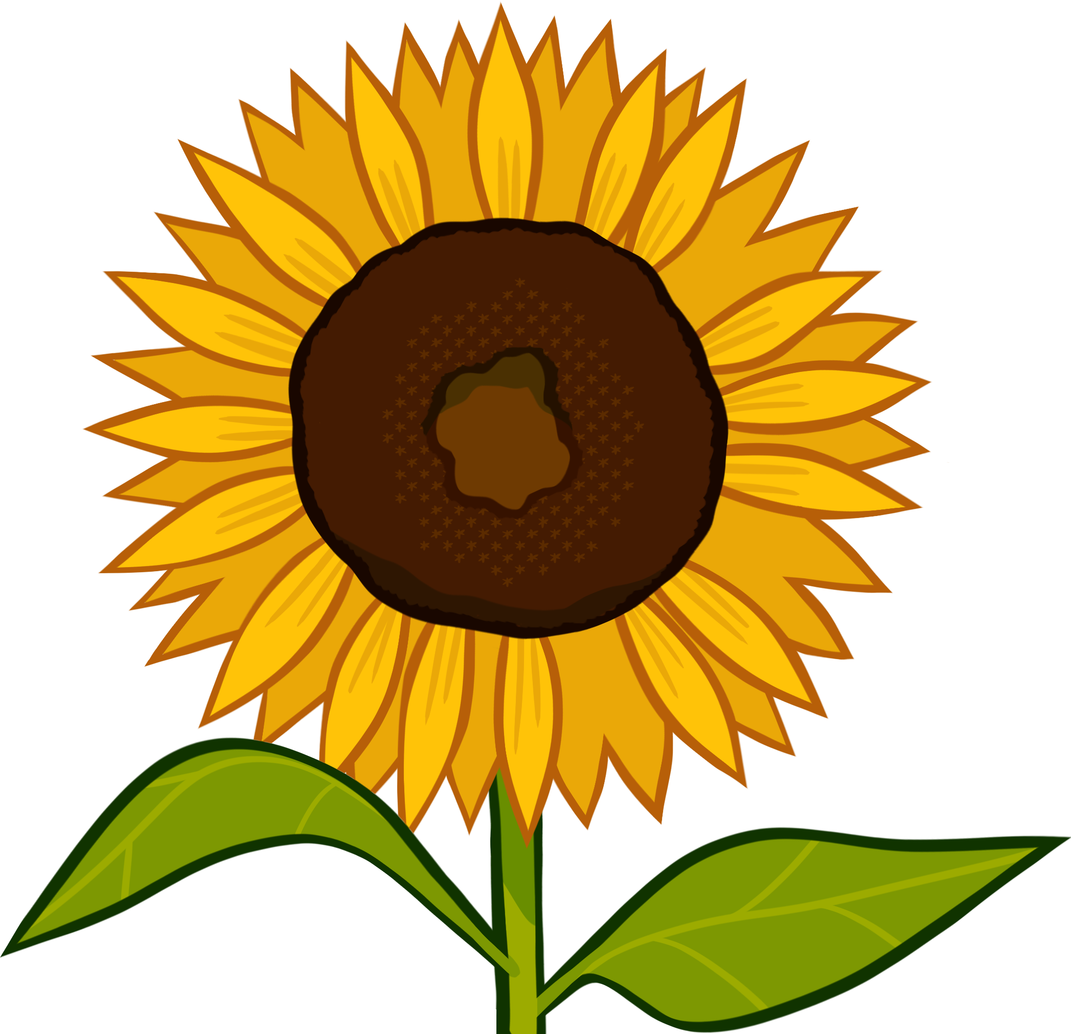 A sunflower with yellow petals and 2 green leaves, symbolizing Josiane Mapplebeck's work as a counselling therapist specializing in chronic illness & disability. The sunflower is often used as a symbol of hidden disabilities to encourage inclusivity, acceptance and understanding.